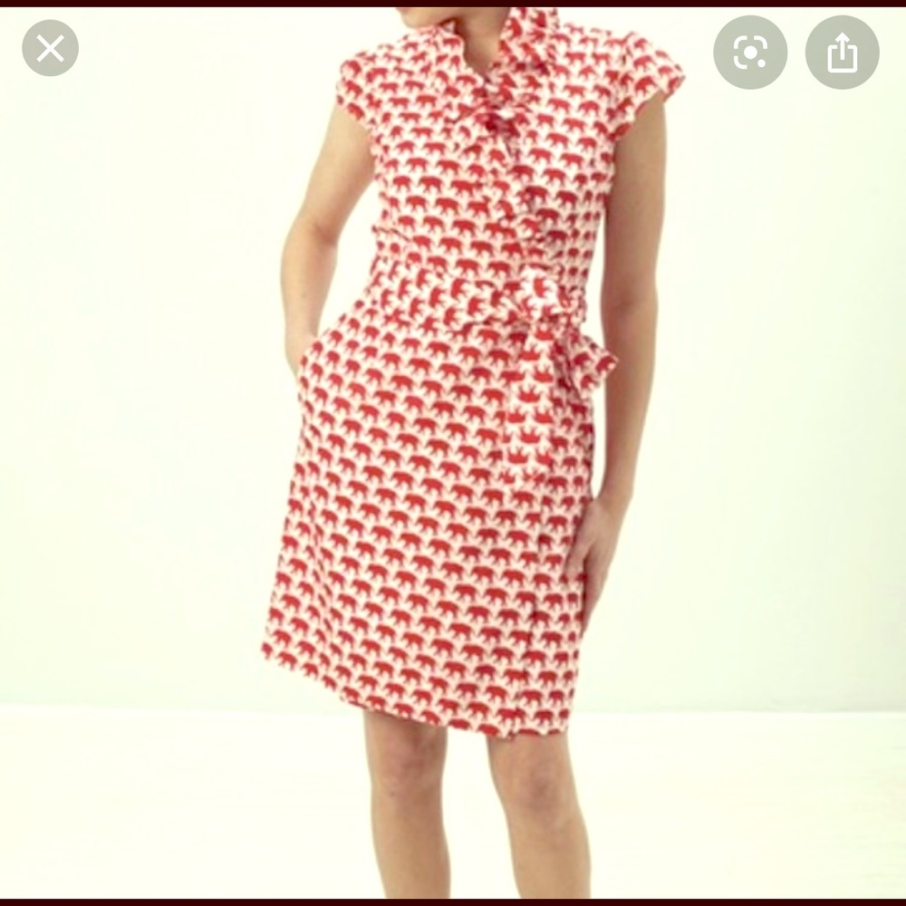 Elizabeth McKay silk ruffled wrap dress